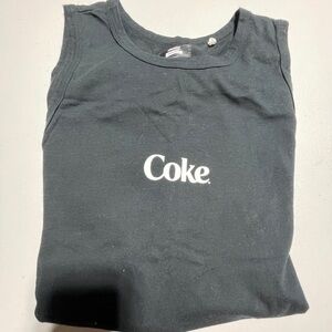 Men’s Black Coke Tank Top Size Large